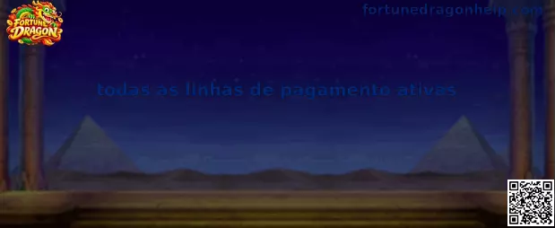 Exemplo visual relacionado a todas as linhas de pagamento ativas no Fortune Dragon